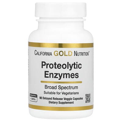 Proteolytic Enzymes with Fruit Derived Enzyme Blend, Rutin, Pancreatin Alternative Blend and Serratiopeptidase, 90 Delayed Release Veggie Capsules