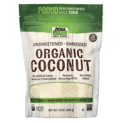 Real Food органический кокос, несо sweetened, тертый, 10 oz (284 g)