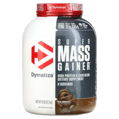Super Mass Gainer™, шоколадный вкус, 6 lb (2.7 kg)