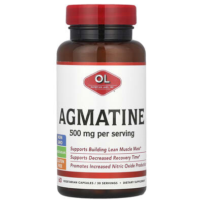 Olympian Labs Agmatine, 60 вегетарианских капсул (250 mg на капсулу)