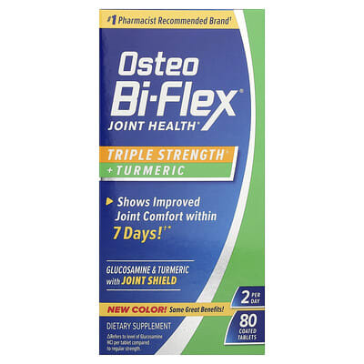 Витамины для суставов Osteo Bi-Flex Joint Health, Triple Strength + Turmeric, 80 Coated Tablets