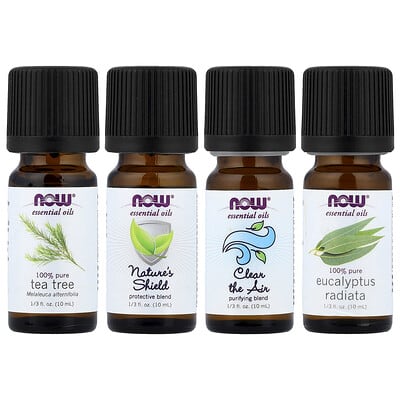 Набор эфирных масел NOW Foods Solutions, Seasonal Changes, Balancing, 4 Bottles, 1/3 fl oz (10 ml) Each
