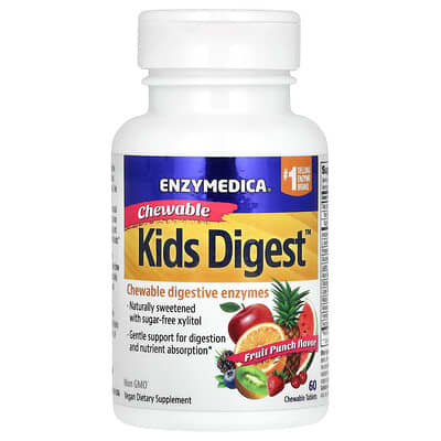 Kids Digest®, Fruit Punch, 60 Chewable Tablets