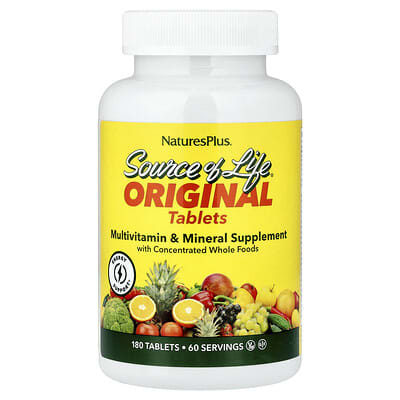 Source of Life®, Original Tablets, Multivitamin & Mineral Supplement, 180 таблеток