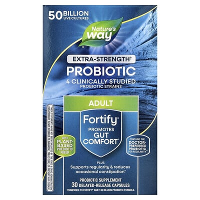 Пробиотик Nature's Way Fortify®, Adult, 50 Billion, 30 Delayed Release Capsules
