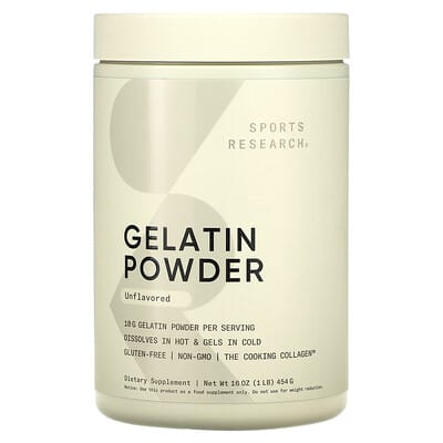 Желатин Sports Research Unflavored, 1 lb (454 g)