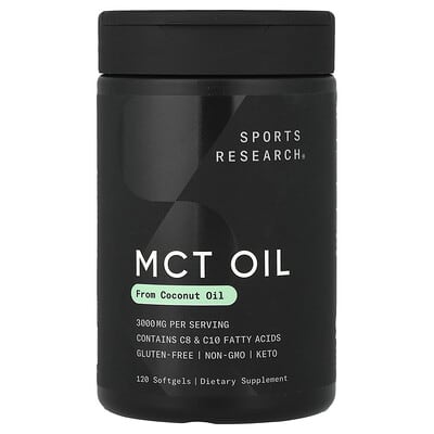 Sports Research MCT Oil, 120 мягких капсул (1,000 mg на капсулу)