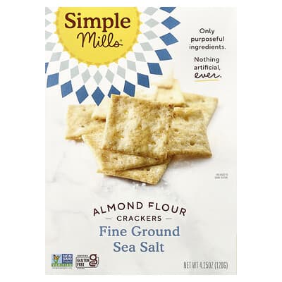 Almond Flour Crackers, Fine Ground Sea Salt, 4.25 oz (120 g)