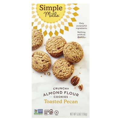 Crunchy Almond Flour Cookies, Toasted Pecan, 5.5 oz (156 g)