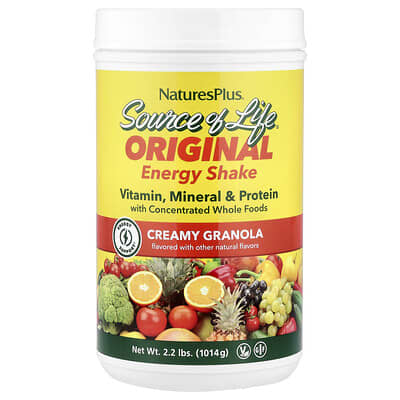 NaturesPlus Source of Life®, энергетический коктейль Creamy Granola, 2.2 lbs (1,014 g)