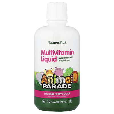 Animal Parade®, мультивитаминный жидкий комплекс, тропическая ягода, 30 fl oz (887.1 ml)