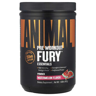 Fury®, Essentials, Pre Workout, Watermelon, 1.08 lb (492 g)