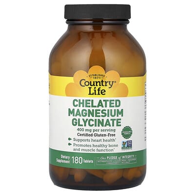 Chelated Magnesium Glycinate, 180 Tablets (133 mg per Tablet)