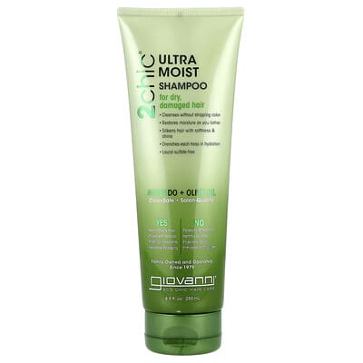 Шампунь 2chic®, Ultra Moist, для сухих поврежденных волос, Avocado + Olive Oil, 8.5 fl oz (250 ml)