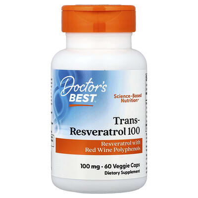 Trans-Resveratrol 100, 60 вегетарианских капсул