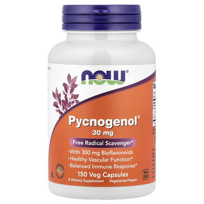NOW Foods Pycnogenol® With Bioflavonoids, 150 Veg Capsules пикногенол с биофлавоноидами