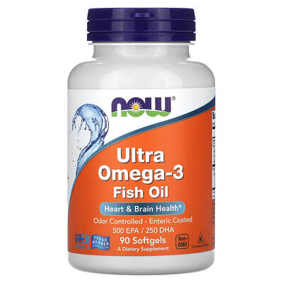 Ultra Omega-3 Fish Oil, 90 Softgels (1,000 mg per Softgel)