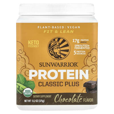 Classic Plus Protein, шоколад, 13.2 oz (375 g)