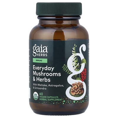 Everyday Mushrooms & Herbs, 60 веганских капсул