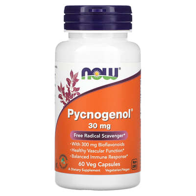 NOW Foods Pycnogenol® With Bioflavonoids, 60 Veg Capsules пикногенол с биофлавоноидами