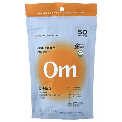 Грибной порошок, чага, 3.5 oz (100 g)