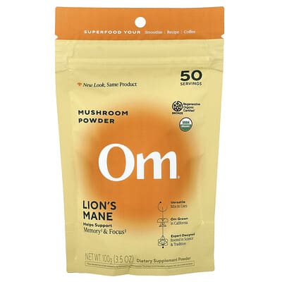 Грибной порошок Lion's Mane, 3.5 oz (100 g)