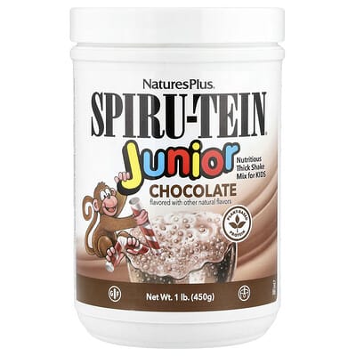Spiru-Tein® Junior, Nutritious Thick Shake Mix For Kids, Chocolate, 1 lb (450 g)