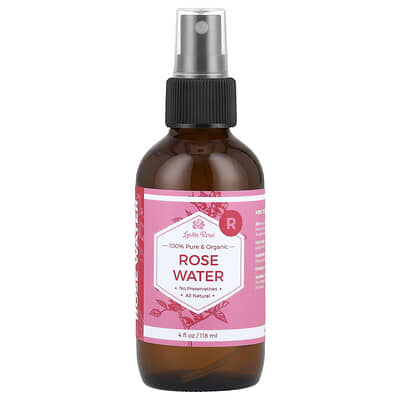 100% Pure & Organic, Rose Water, 4 fl oz (118 ml)
