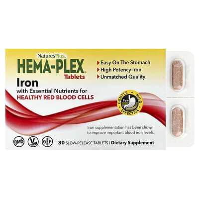 Hema-Plex® Железо, 30 таблеток пролонгированного действия