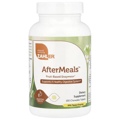 AfterMeals™ ферменты на растительной основе, 100 жевательных таблеток