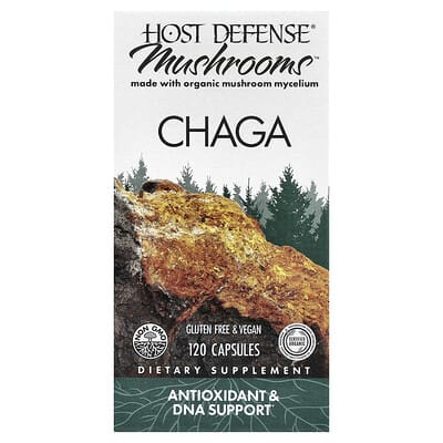 Mushrooms™, чага, 120 капсул (0.5 g на капсулу)