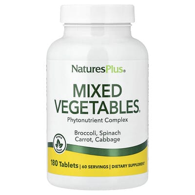 NaturesPlus Mixed Vegetables®, фитонутриентный комплекс, 180 таблеток
