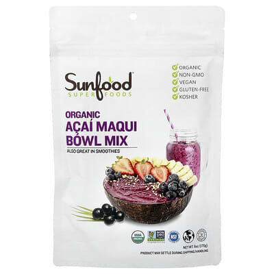Superfoods, органическая смесь для боула с асаи и маки, 6 oz (170 g)