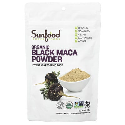 Органический порошок черной маки, 4 oz (113 g)