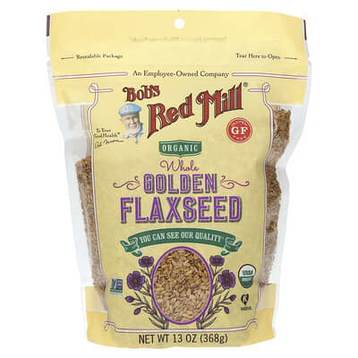 Organic Whole Golden Flaxseed, 13 oz (368 g)