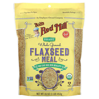 Organic Flaxseed Meal молотый лен, 453 g