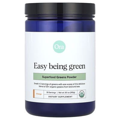 Ora Easy Being Green, Суперфуд порошок, Апельсин, 8.5 oz (240 g)