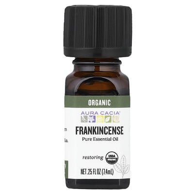 Чистое эфирное масло, органический ладан, 0.25 fl oz (7.4 ml)