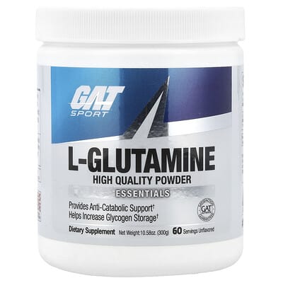 L-Glutamine, без вкуса, 10.58 oz (300 g) GAT