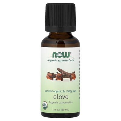 Органические эфирные масла, гвоздика, 1 fl oz (30 ml)