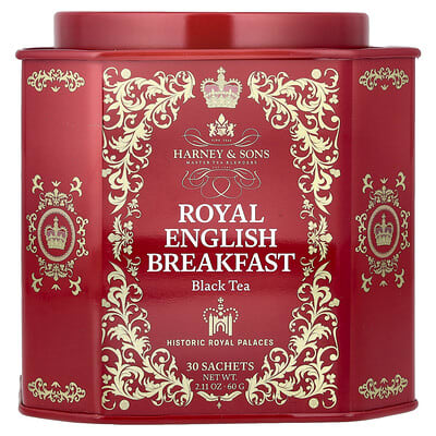 Harney & Sons Royal English Breakfast, черный чай, 30 пакетиков, 2.11 oz (60 g)