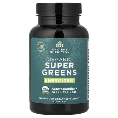 Organic Super Greens, Energizer, 90 таблеток