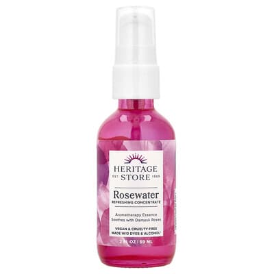 Heritage Store концентрат для освежения кожи с розовой водой, 2 fl oz (59 ml)