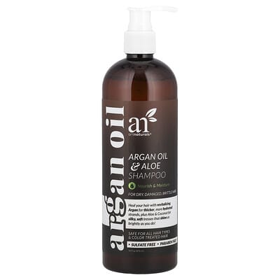 Argan Oil & Aloe Shampoo, For Dry, Damaged, Brittle Hair, 16 fl oz (473 ml)