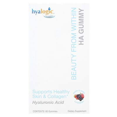 Hyalogic Beauty From Within HA Gummy, ягоды, 60 мармеладных капсул