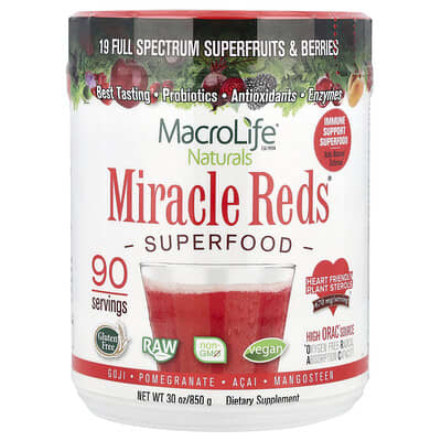 Miracle Reds®, Superfood, Goji, Pomegranate, Acai, Mangosteen, 30 oz (850 g)