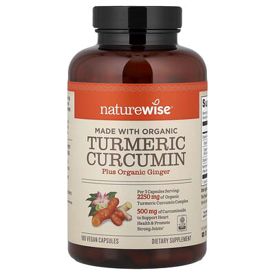 Organic Turmeric Curcumin, 180 Vegan Capsules