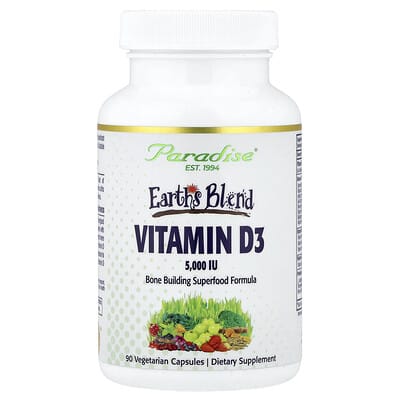 Earth's Blend, Vitamin D3, 90 вегетарианских капсул