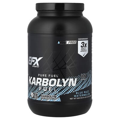 Спортивное питание Pure Fuel, Karbolyn Fuel®, Blue Razz Watermelon, 4 lb 4.8 oz (1,950 g)