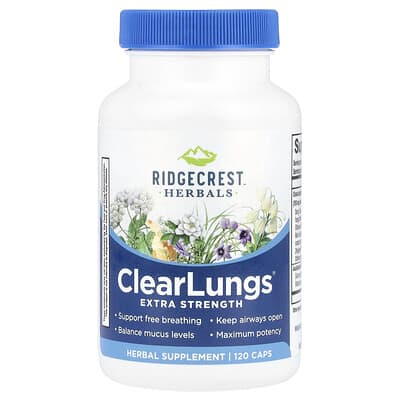 RidgeCrest Herbals ClearLungs®, 120 капсул